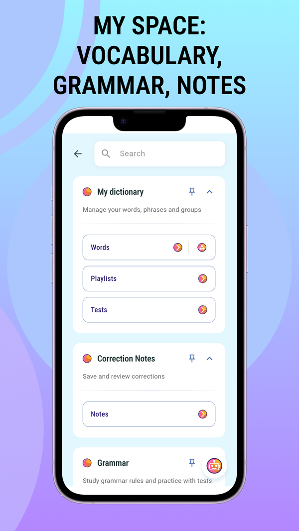 My Space: vocabulary, grammar, notes