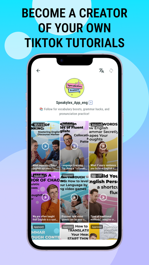 Become a creator of your own TikTok tutorials
